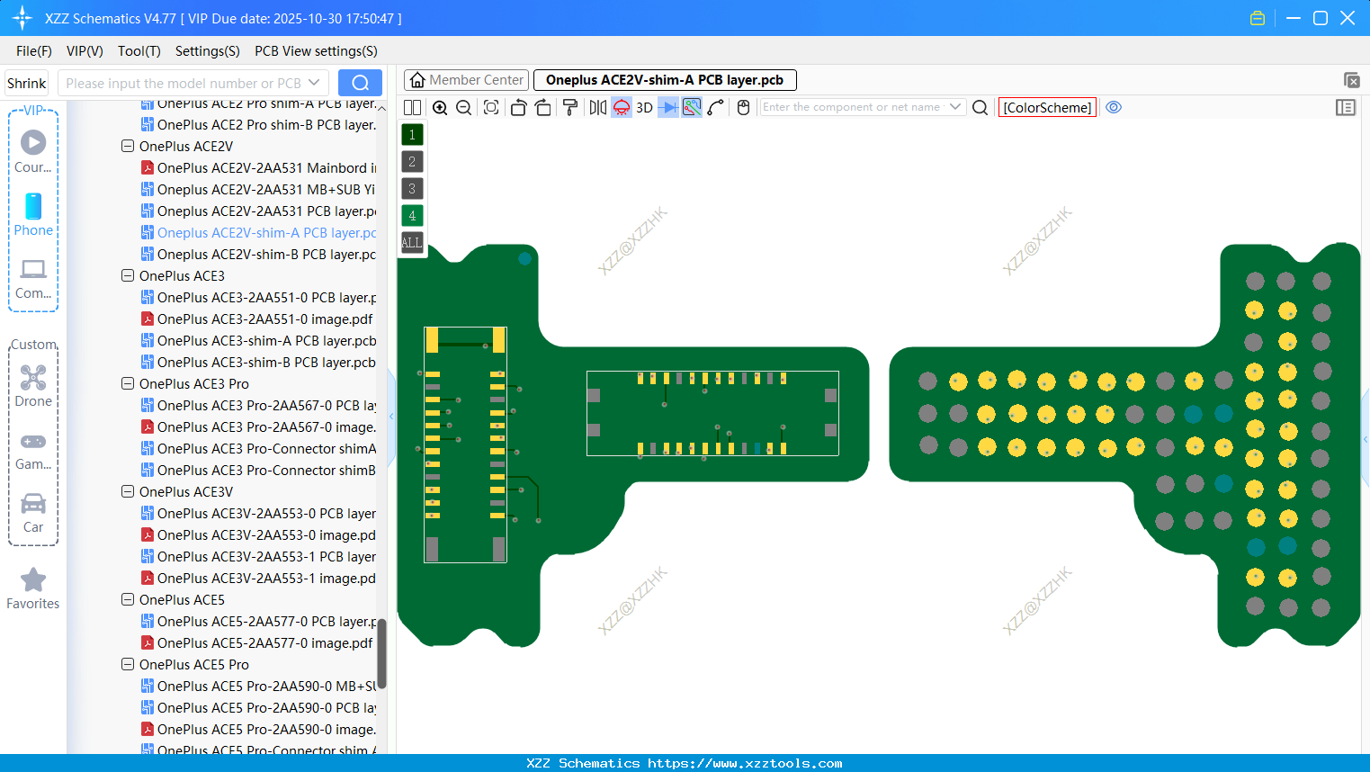 Oneplus ACE2V-shim-A PCB Layer